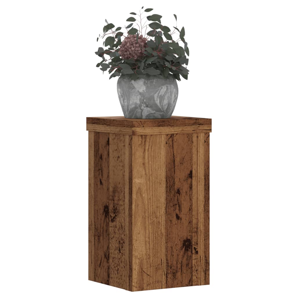 Standardi rastlin Vidaxl 2 pcs 10x10x18 cm predelani les stari leseni obarvani
