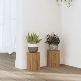 Vidaxl Planting Stands 2 PCS 10x10x18 cm quercia artigianale in legno