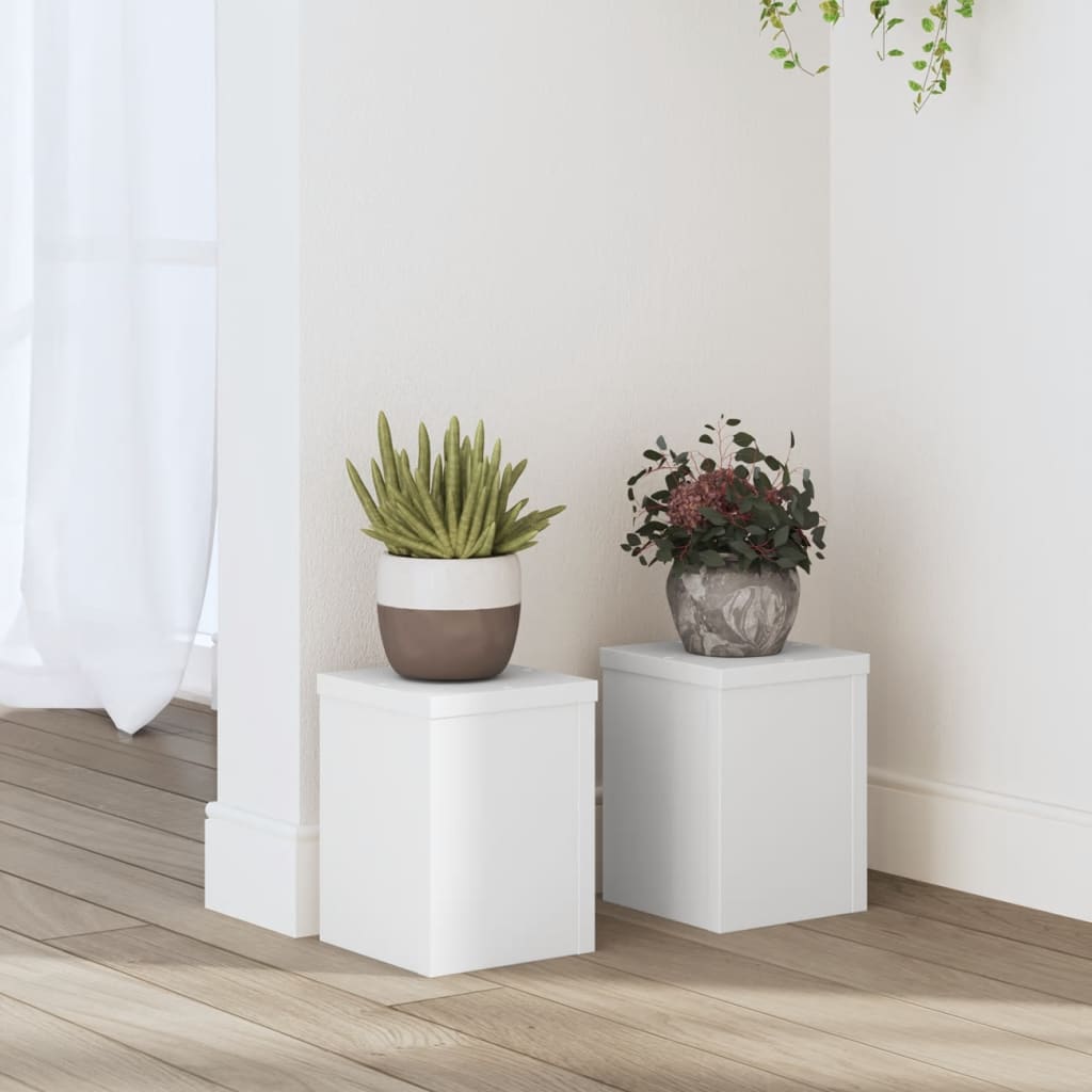 Standardy rostlin Vidaxl 2 ST 15X15X20 CM Zpracované dřevo bílé