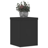 Vidaxl Planznormen 2 st 15x15x2 cm verschafft Holz schwaarz
