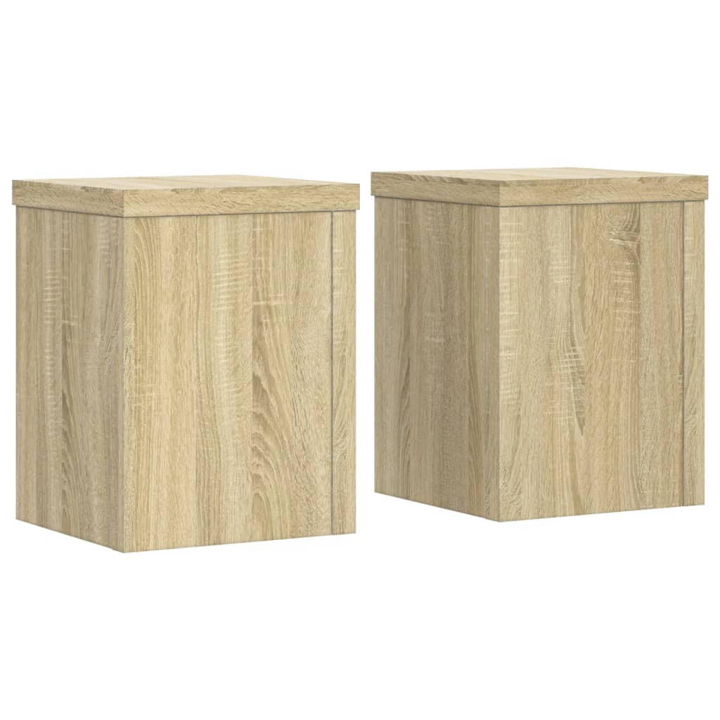 Standardy rostlin Vidaxl 2 ST 15X15X20 cm Zpracované dřevo Sonoma Oak