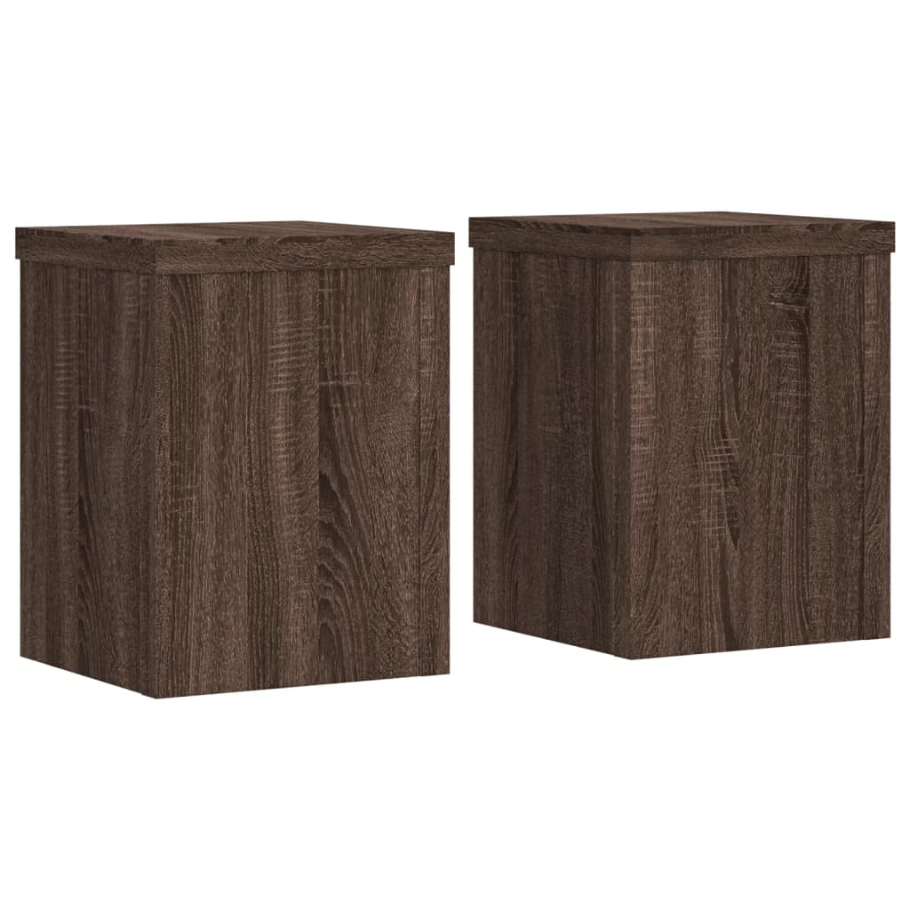 Vidaxl Planzung steet 2 St 15x15x20 cm veraarbecht mat Holzbrong Fake