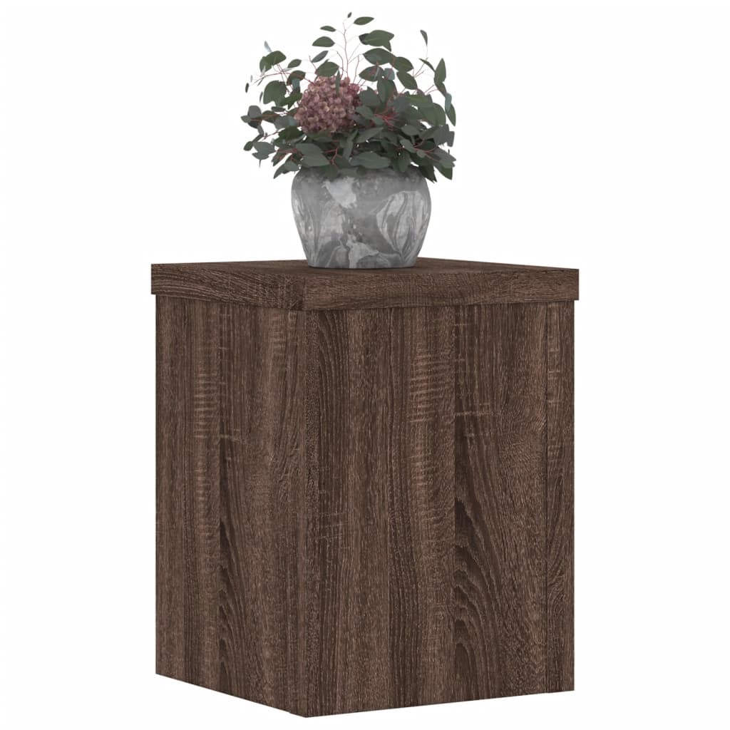 Vidaxl Planzung steet 2 St 15x15x20 cm veraarbecht mat Holzbrong Fake