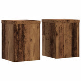 Standardy rostlin Vidaxl 2 ST 15x15X20 cm Zpracované dřevo staré dřevěné barvy