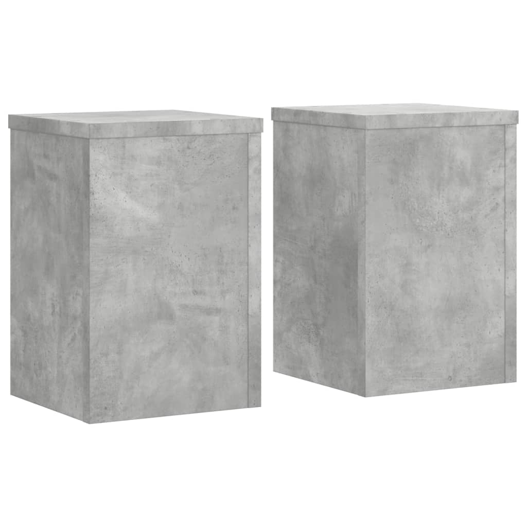 Standard di pianta Vidaxl 2 ST 20x20x30 cm Betongrijs in legno trasformato