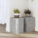 Standard di pianta Vidaxl 2 ST 20x20x30 cm Betongrijs in legno trasformato