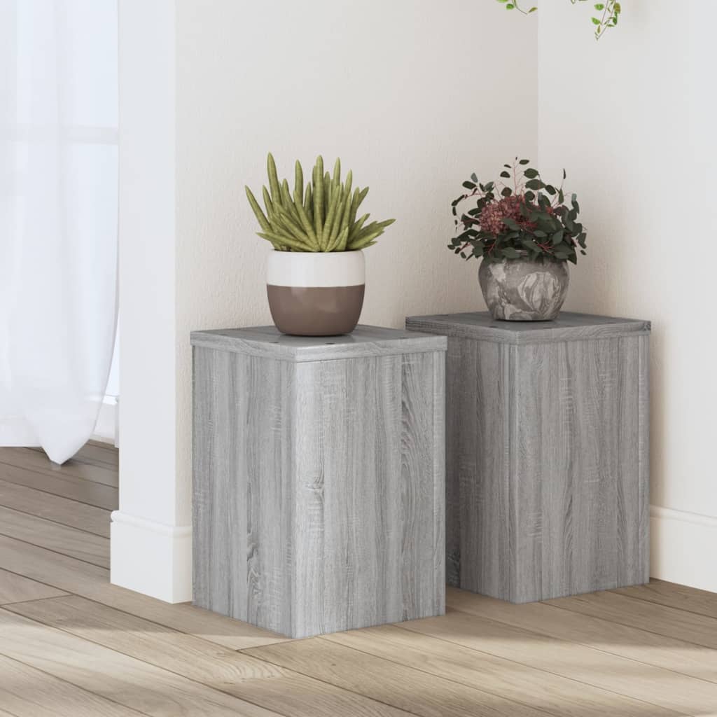 Vidaxl Planznormen 2 st 20x20x30 cm veraarbechte Holz Greyoma