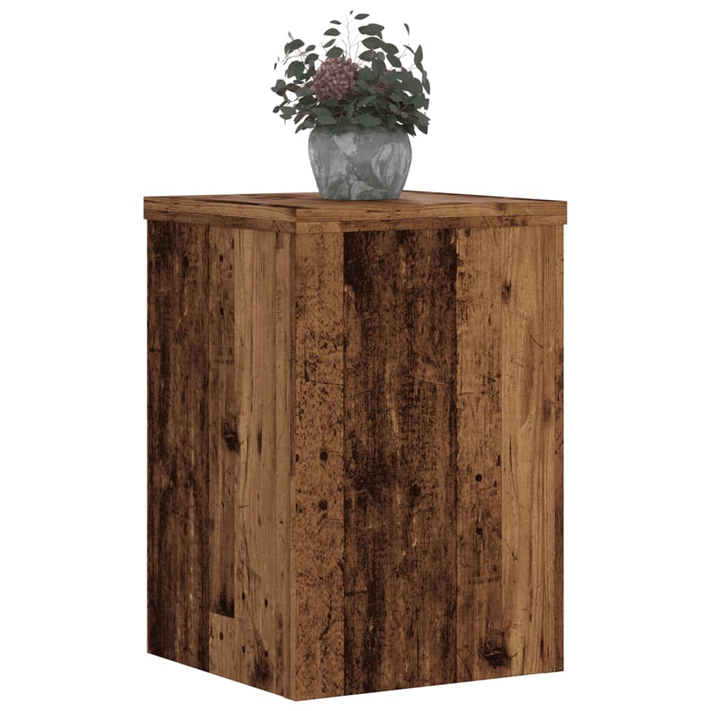 Vidaxl Plant Standards 2 St 20x20x30 cm Forarbejdet træ gammel træ farvet