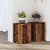 Vidaxl Plant Standards 2 St 20x20x30 cm Forarbejdet træ gammel træ farvet