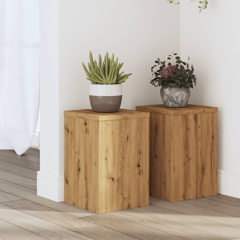 Vidaxl Planting Stands 2 PCS 20x20x30 cm quercia artigianale in legno