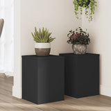 Standardy rostlin Vidaxl 2 ST 25x25X35 cm zpracované dřevo černé
