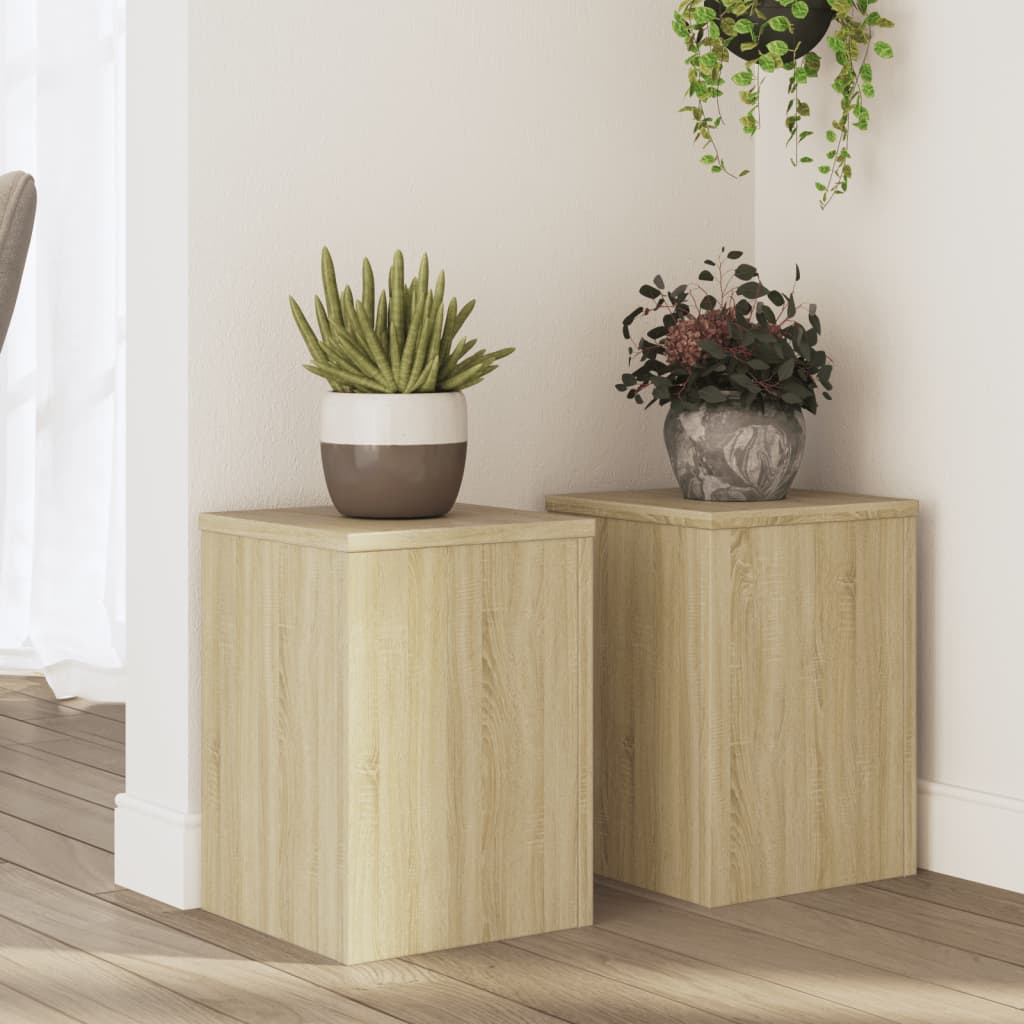 Standardy rostlin Vidaxl 2 ST 25x25X35 cm Zpracované dřevo Sonoma Oak