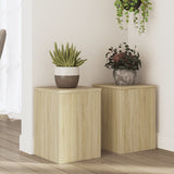 Standardy rostlin Vidaxl 2 ST 25x25X35 cm Zpracované dřevo Sonoma Oak
