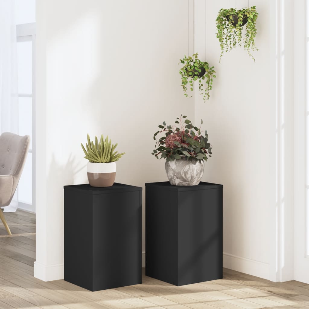 Standardy rostlin Vidaxl 2 ks 30x30x50 cm zpracované dřevo černé