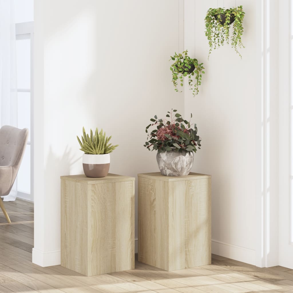 Vidaxl Standards 2 ST 30x30X50 cm Zpracované dřevo Sonoma Oak