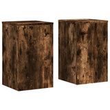Standardy rostlin Vidaxl 2 ST 30x30X50 cm Vlastní dřevo uzený dub