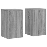 Standard di pianta Vidaxl 2 PC 30x30x50 cm Sonoma grigio in legno trasformato