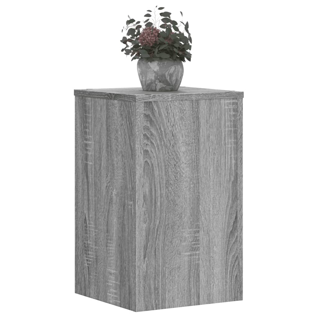 Standard di pianta Vidaxl 2 PC 30x30x50 cm Sonoma grigio in legno trasformato