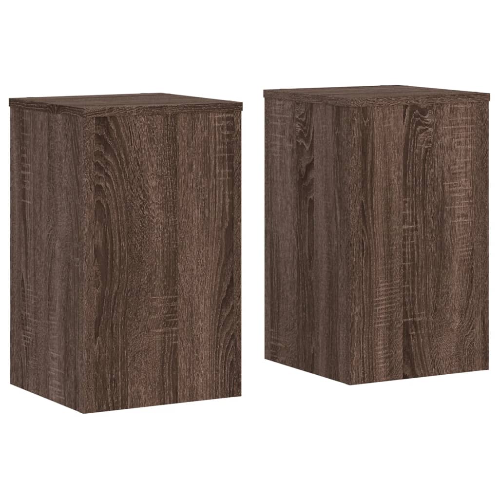 Normes de l'usine Vidaxl 2 PCS 30x30x50 cm Chêne brun en bois transformé