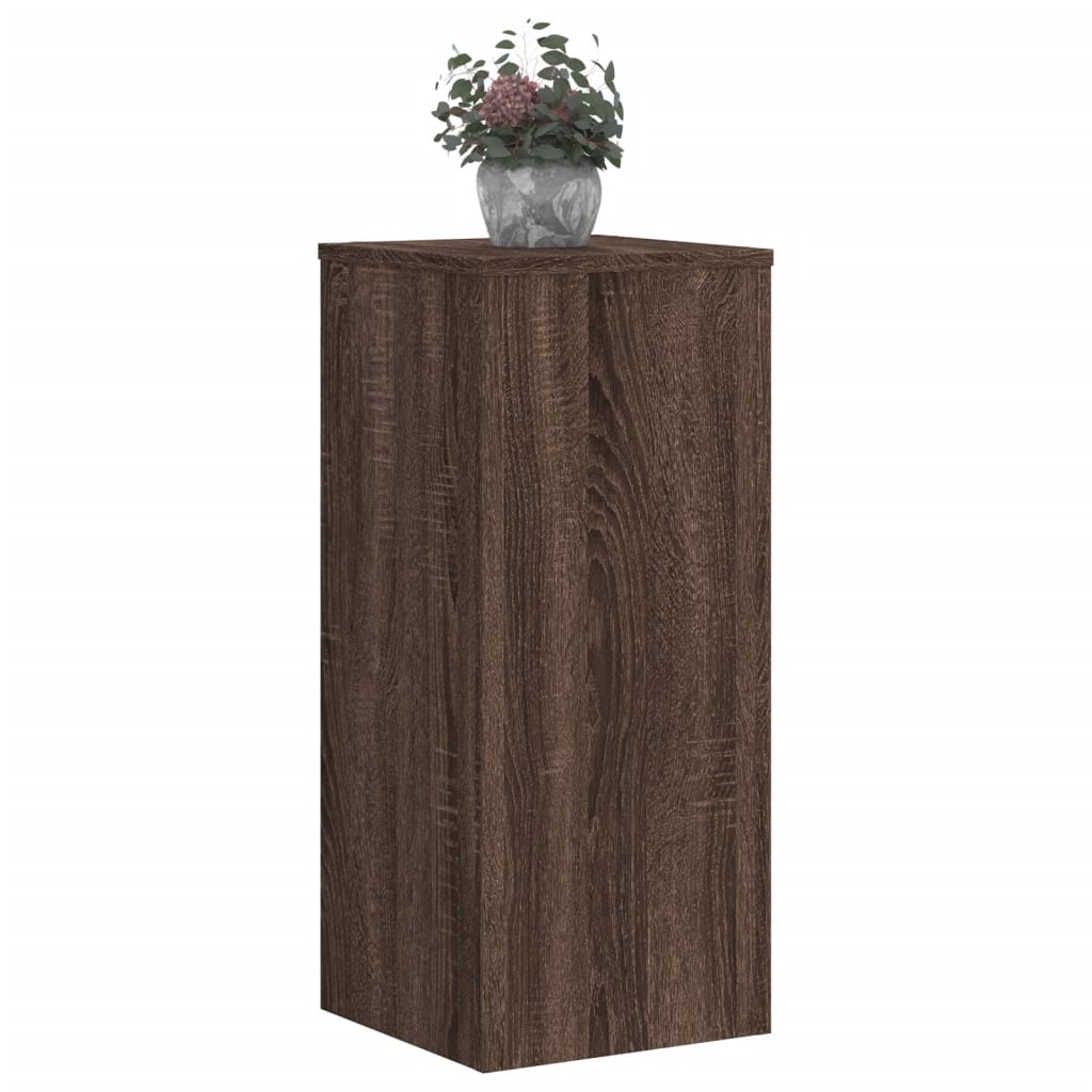 Normes de plante vidaxl 2 ST 30x30x70 cm chêne brun en bois transformé