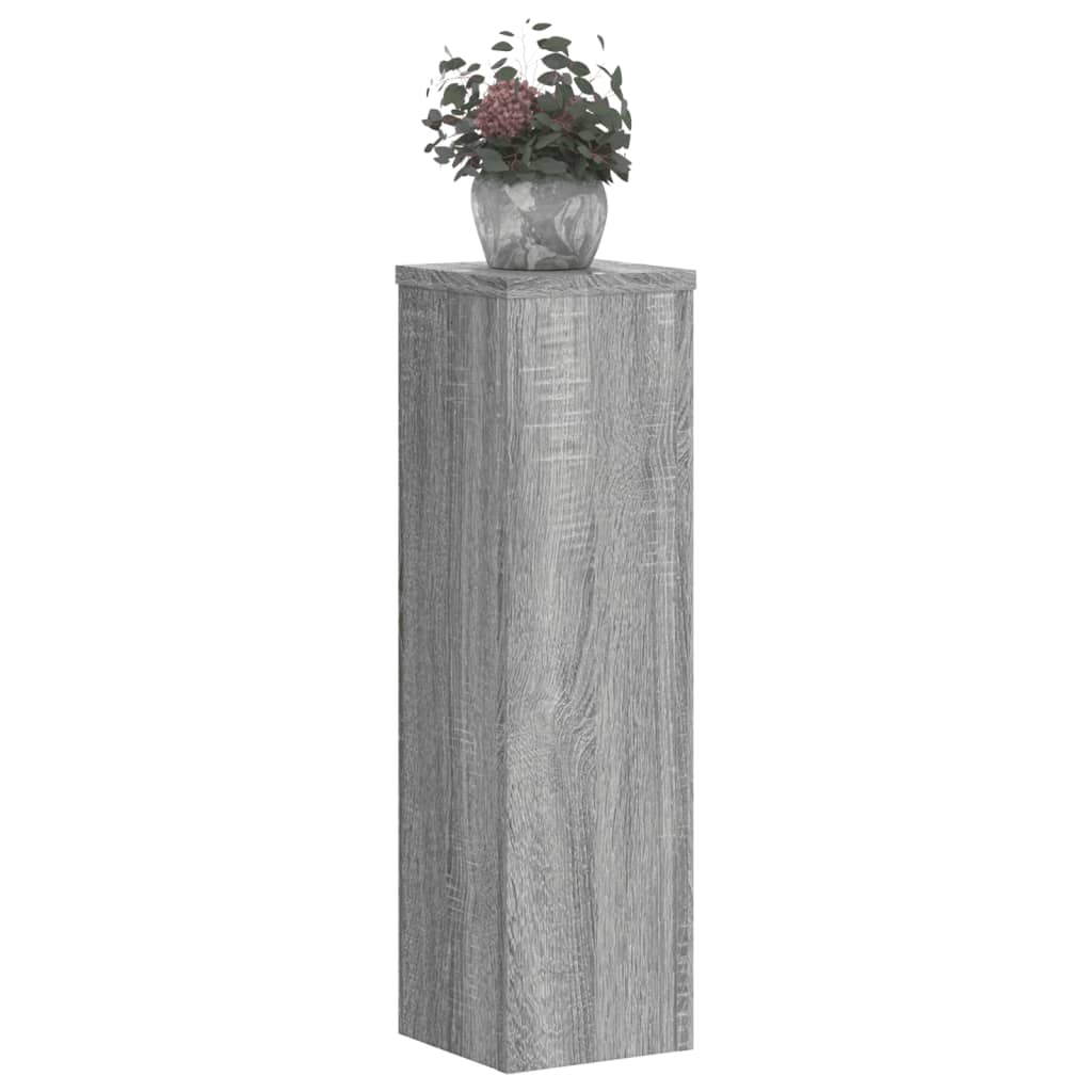 Standardy rostlin Vidaxl 2 ks 17x17x60 cm Zpracované dřevo šedé sonoma