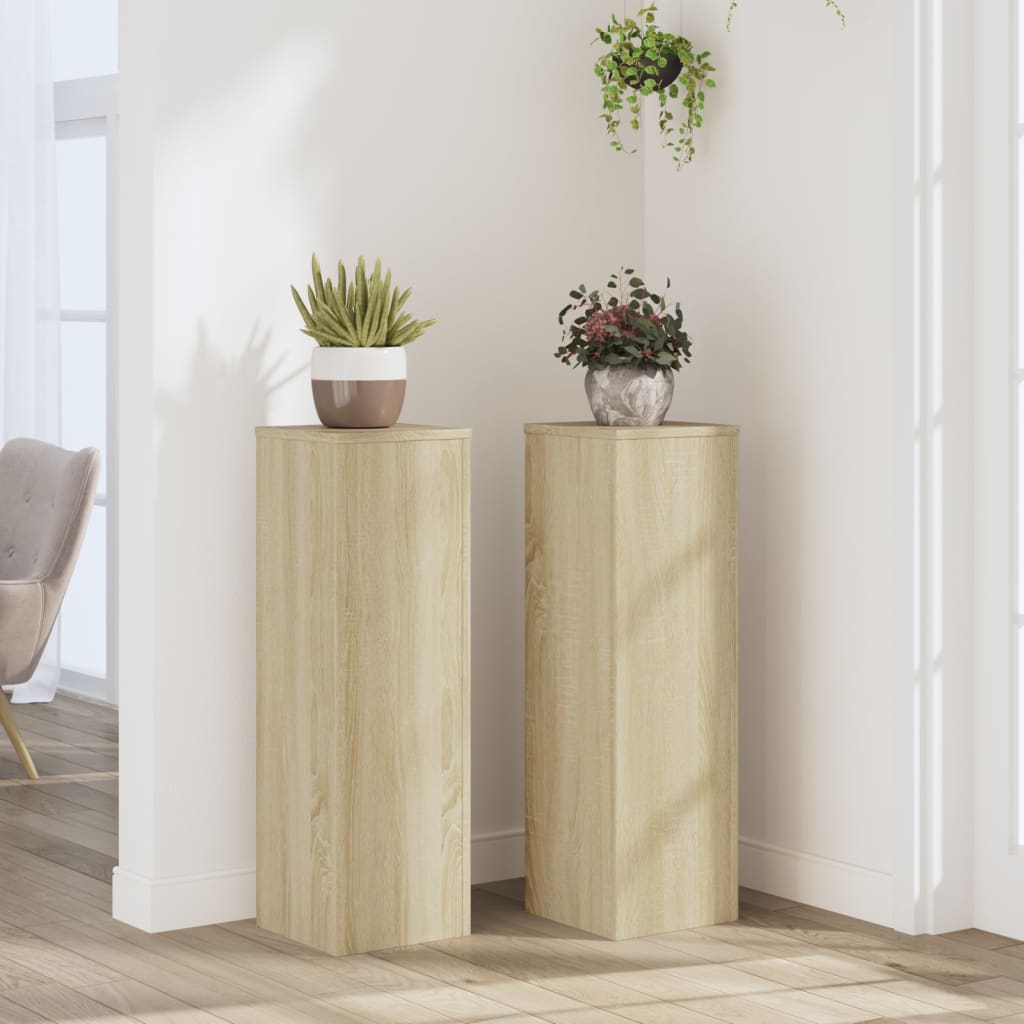 Normes de l'usine de Vidaxl 2 ST 25x25x80 cm Bois de chêne sonoma
