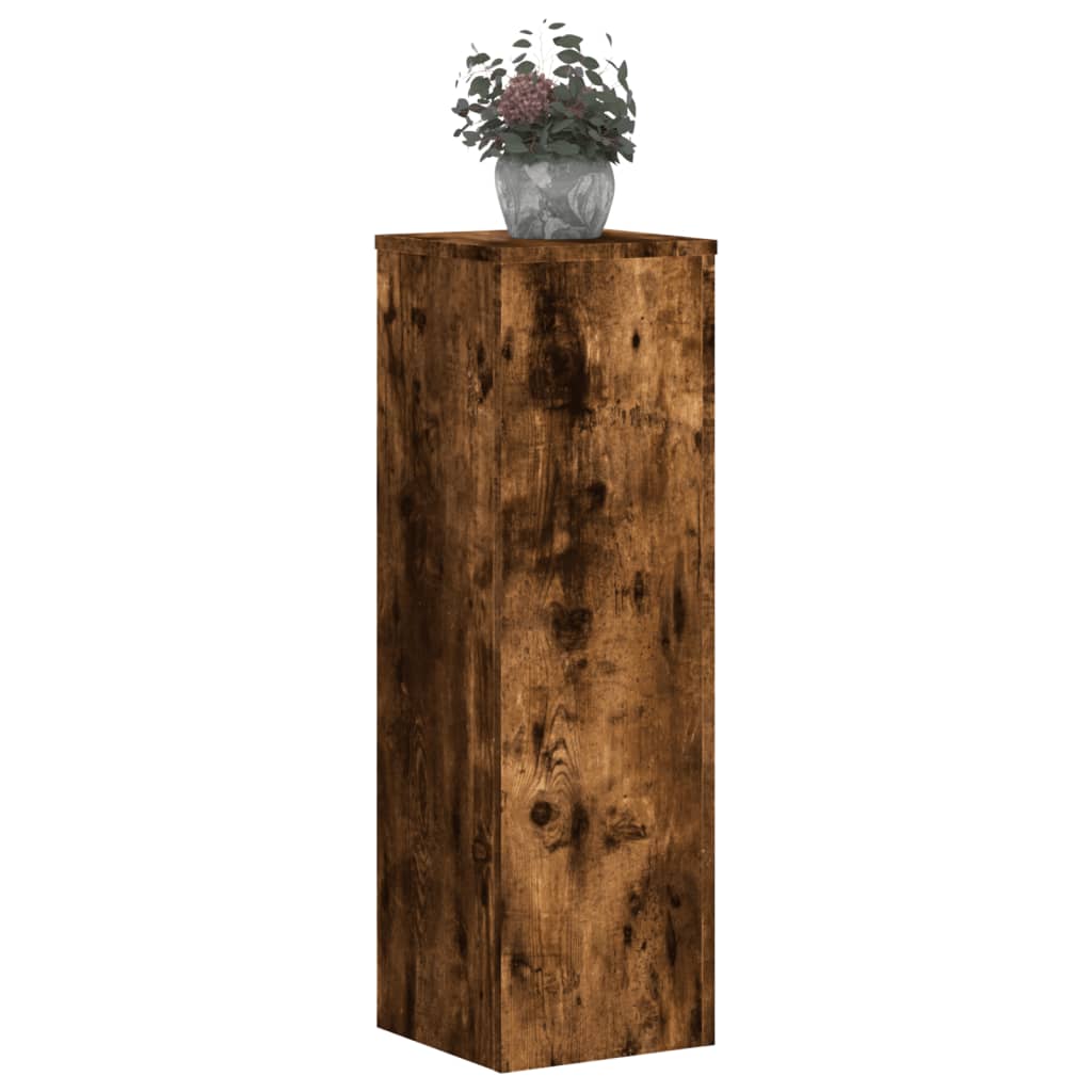Vidaxl Standard pianta 2 ST 25x25x80 cm Oak fumato in legno trasformato