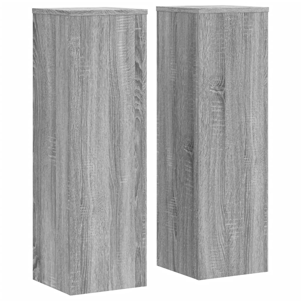 Vidaxl Standard pianta 2 ST 25x25x80 cm Sonoma grigio in legno trasformato