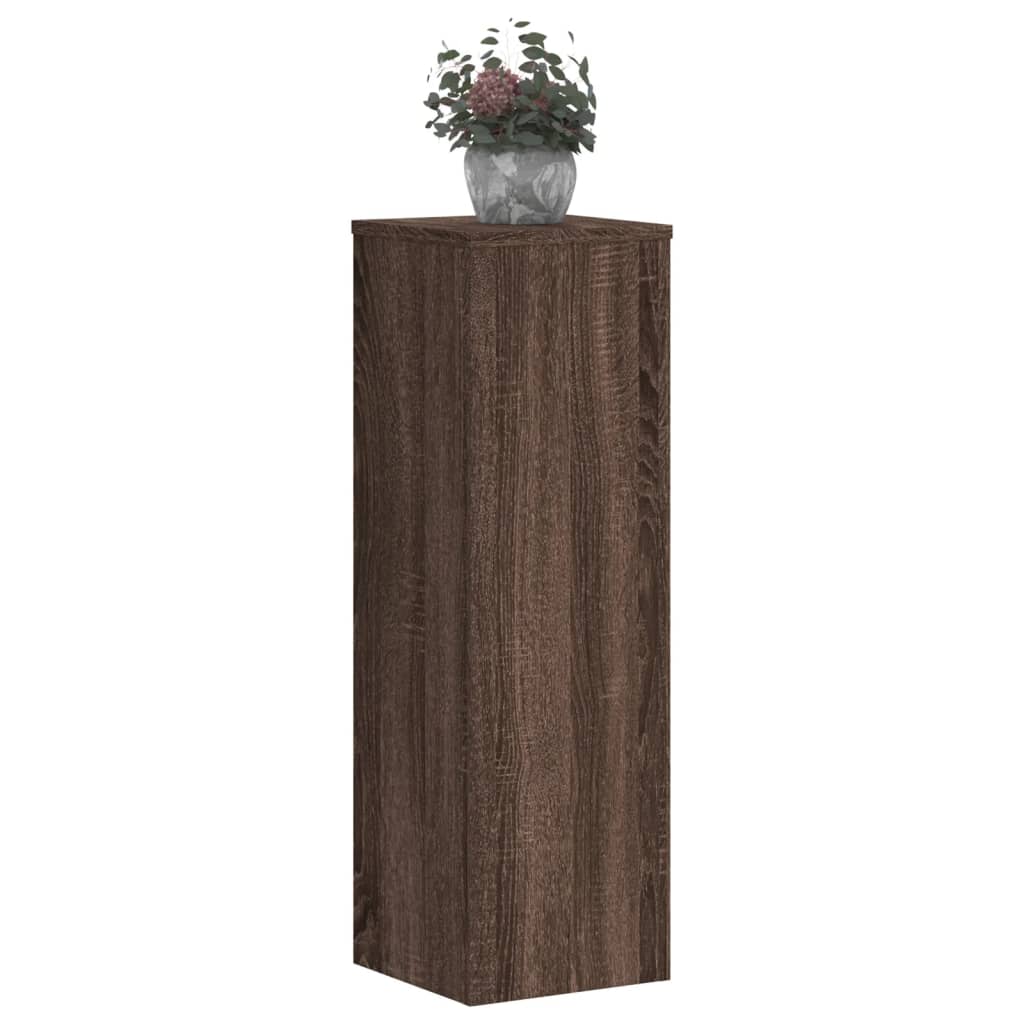 Normes de plante vidaxl 2 ST 25x25x80 cm chêne brun en bois transformé