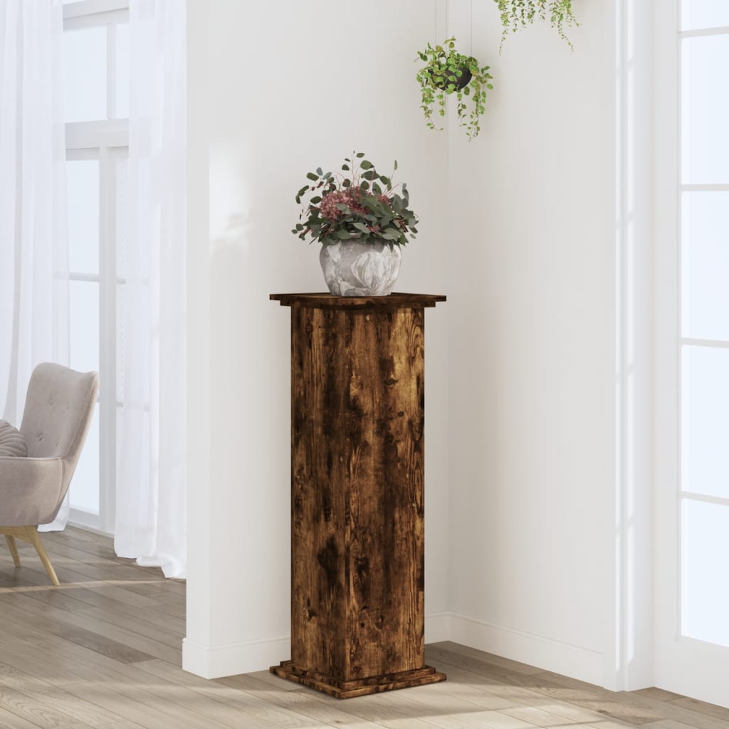 Standard rostlin Vidaxl 33x33x100 cm Zpracované dřevo uzené dubové barvy