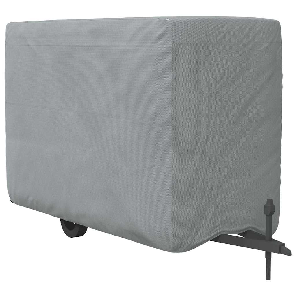 Vidaxl paardentrailerhoes 334x148x230 cm vliesvlies grijs