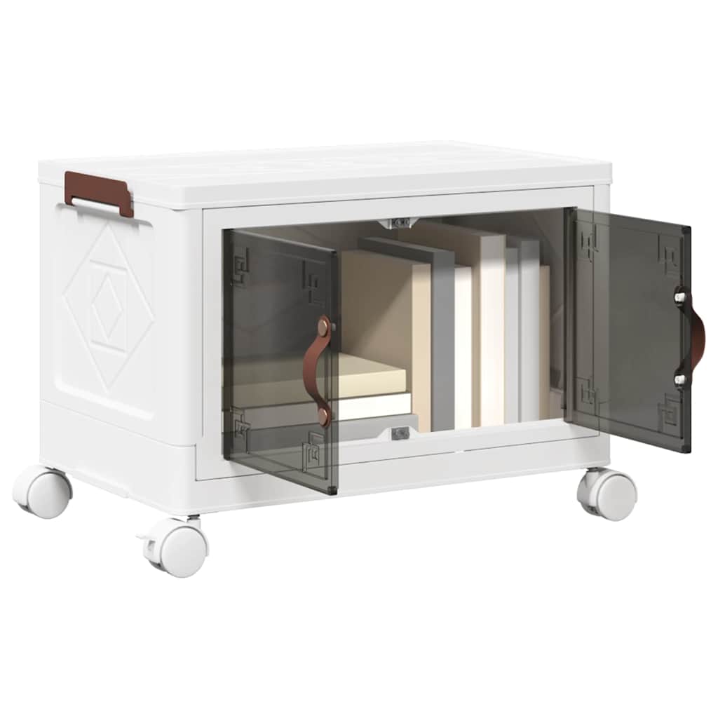 Vidaxl storage box stackable with wheels 28 L 48.5x29.5x33 cm