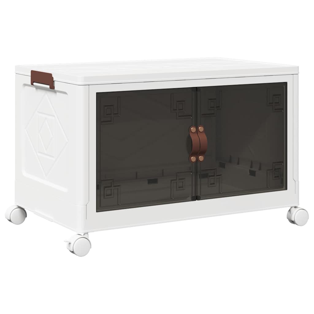 Vidaxl storage box stackable with wheels 75 L 64x40x41 cm