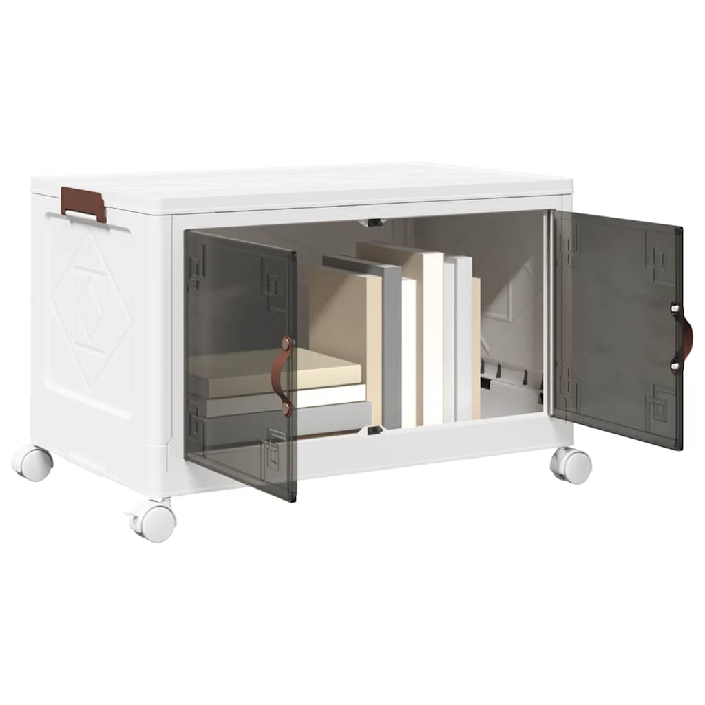 Vidaxl storage box stackable with wheels 75 L 64x40x41 cm