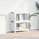 Vidaxl storage box stackable with wheels 2-layer 28 l 48.5x29.5x59.5 cm