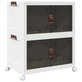 Vidaxl opbevaringsboks Stabelbar med hjul 2-lag 75 L 64x40x76 cm