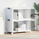 Vidaxl opbevaringsboks Stabelbar med hjul 2-lag 75 L 64x40x76 cm