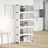 Vidaxl storage box stackable with wheels 5-layer 75 L 64x40x179 cm