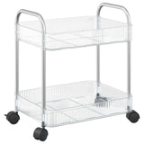 Vidaxl Storage trolley 2-layer 37x28x43.5 cm Acrylic Transparent