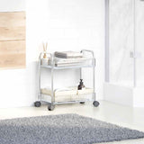 Vidaxl Storage trolley 2-layer 37x28x43.5 cm Acrylic Transparent