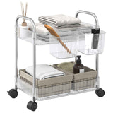 Vidaxl Storage trolley 2-layer 37x28x43.5 cm Acrylic Transparent