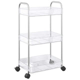 Vidaxl Storage trolley 3-layer 37x28x68 cm Acrylic Transparent