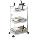 Vidaxl Storage trolley 3-layer 37x28x68 cm Acrylic Transparent
