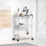 Vidaxl Storage trolley 3-layer 37x28x68 cm Acrylic Transparent