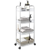 Vidaxl Storage trolley 4-layer 37x28x95 cm Acrylic Transparent