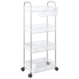 Vidaxl Storage trolley 4-layer 37x28x95 cm Acrylic Transparent