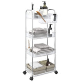 Vidaxl Storage trolley 4-layer 37x28x95 cm Acrylic Transparent