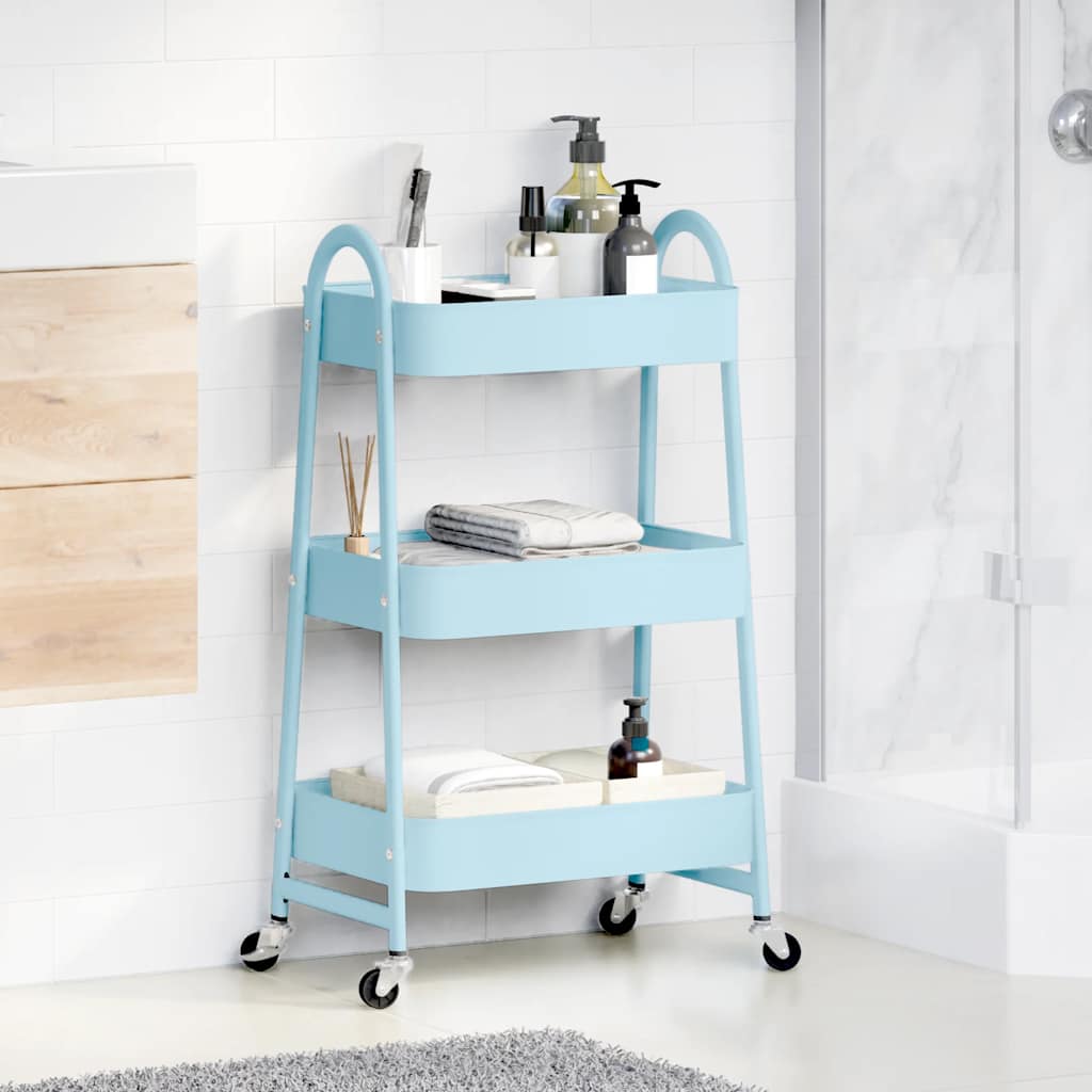 Vidaxl Späichere Trolley 3-Layer 42x41.5x77 cm Stol blo