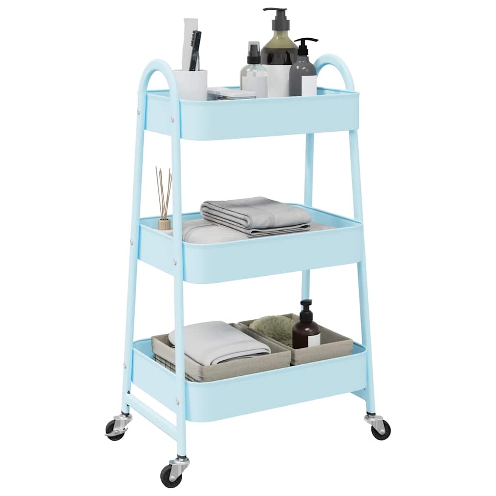Vidaxl Späichere Trolley 3-Layer 42x41.5x77 cm Stol blo