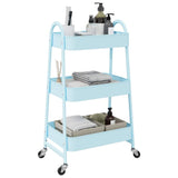 Vidaxl Späichere Trolley 3-Layer 42x41.5x77 cm Stol blo